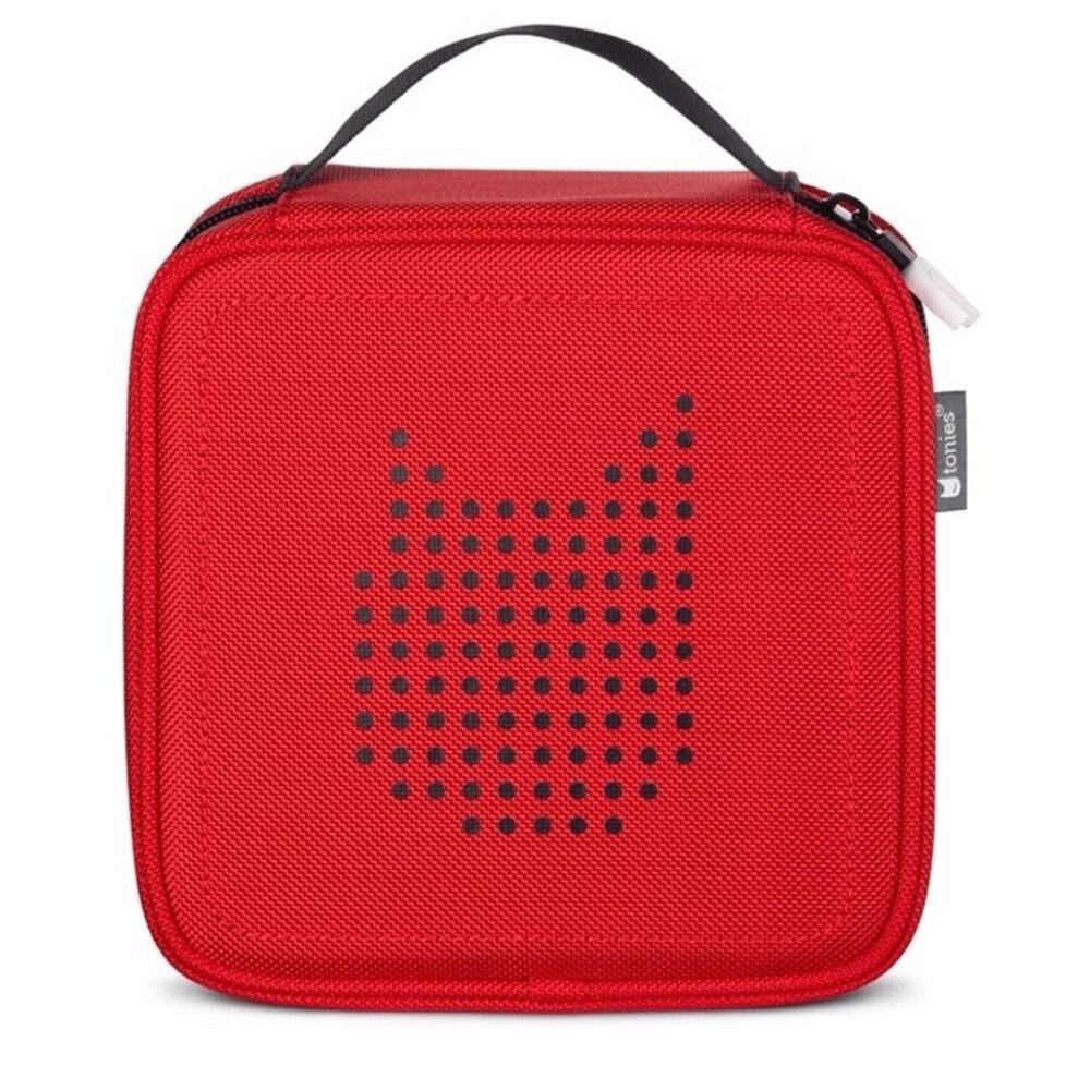 Tonies Carrying Case Red Travel Storage Fits 10 Tonies Figures Zipper Handle NEW